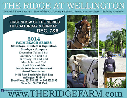 Kick Start 2014 With The 2014 Palm Beach Series at The Ridge at Wellington January 4-5