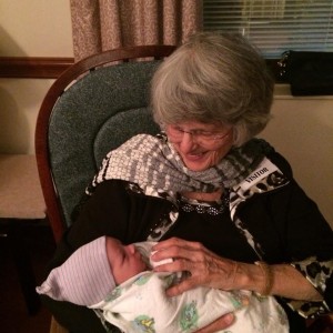 Nana welcomes her new grandson. Image courtesy of Courtney Brockmueller.