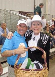 Gordon Downey and Joan Estes at a past Jerry Wells Memorial Halter Futurity.