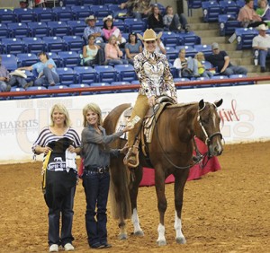 Kazakevicius and Bob during the inaugural Western Pleasure Super Sires class. 