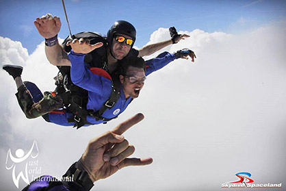 Show Jumpers Jump 14,000 Feet For Charity… From an Airplane