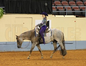 Zippos Mr. Goodfellow and Peyton Neiberger at the 2013 AQHAYA World Show. 