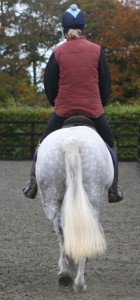 This saddle has slipped to the right in association with right hind limb lameness. Image courtesy of The Saddle Research Trust.