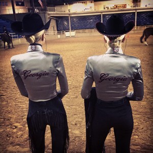 The University of Georgia riders Heather Schmidt and Paige Stawicki. Image courtesy of Mary Meneely.