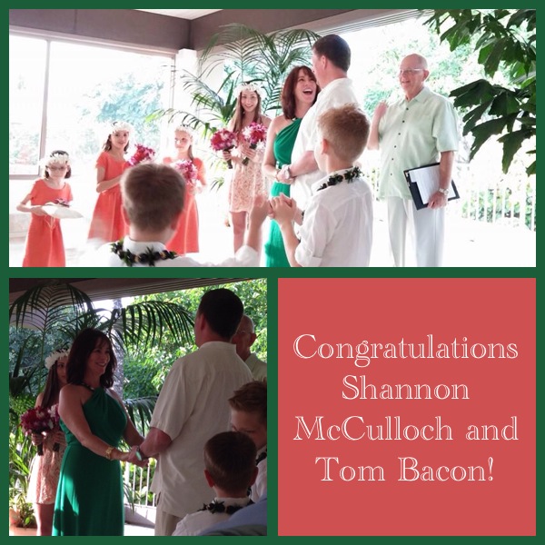 Congratulations Shannon McCulloch and Tom Bacon on Recent Nuptials!
