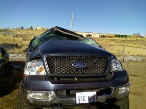 The accident. Image courtesy of Amberley Snyder.