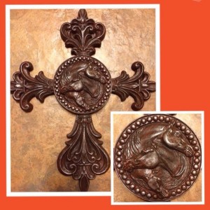 Cross with studded horse medallion. Photo courtesy of Marrita, Inc. 