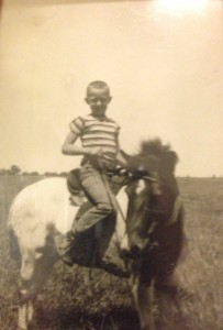 Training a neighbor's Paint pony. Photo provided by Mike Carter.