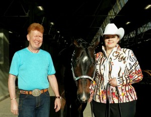 Rusty Carlson, One Hot Mocha, and Carah Pearson before halter.