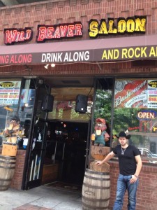 Hanging out at the Wild Beaver Saloon. Photo courtesy of Vickie Strickland.