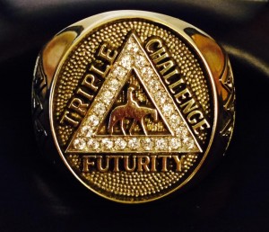 The new Triple Challenge winners'  rings! Photo courtesy of Tom Powers Futurity.