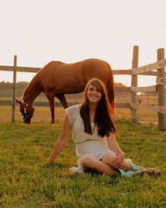 Kenzie Watson just graduated from Benzie Central High School,  MI. She plans on attending NMC in Fall 2014. She is pictured with her 2002 AQHA mare Little Miss Jade.