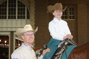 Kelly McDowall with daughter at the 2014 Iowa Show Circuit. 