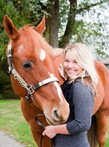 Sydney Kaye Johnson a 2014 graduate and her AQHA Perpetuali Te.