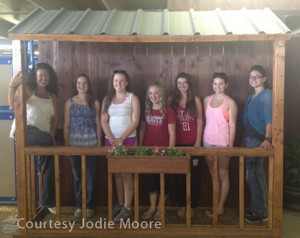 Team Canada spends quality time with some fellow Canadian riders at the 2013 AjPHA Youth World Show. From left: Jodie Moore, Kirsten Chamberland, Dani Penaloza, Brooklyn Moch, Taylor Gardner, Emmalee Schellenberg and Randi McCook. Photo courtesy of Jodie Moore.