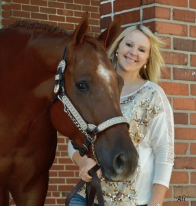 Hannah Means and I'm All About Blue and Design By Art are under the guidance of Chris Gray Performance Horses. Hannah graduated this week from Brookville Area High School and will attend Clarion University. Photo courtesy of Ali Grusha.