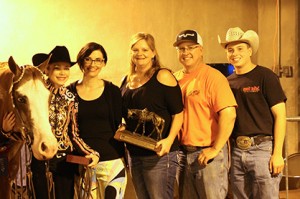 Camille Fogg and Colby with the Bauer-Gooding team.