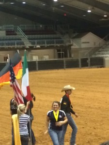 Team USA's Kalee McCann wins the Bronze medal in the Reining competition! Photo courtesy of Ali Fratessa.