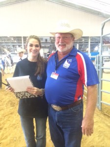 Former Team USA member Sarah Ann Pendergraft and Youth World Cup steward Richard Harris working the Youth World Cup. Photo courtesy of Ali Fratessa.