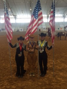 USA sweeps Horsemanship! Ali Fratessa -Silver Carli Pitts- Gold Graysen Stroud - Bronze Photo courtesy of Ali Fratessa.