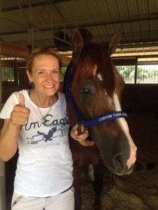 Jenny Ricotta, Cash's groom, will be with Cash the entire trip, from the flight to Amsterdam, during the WEG, and the flight back to Houston in September. Photo courtesy of Silver Spurs Equine.