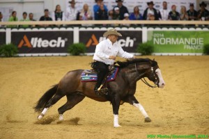 Shawn Flarida and Spooks Gotta Whiz broke through the glass ceiling to score a leading 229.5 for Team USA. Image by PSV Photos/Alltech FEI World Equestrian Games in Normandy