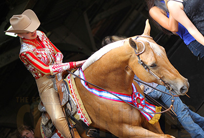 Deanna Green and Blazenmytroublesaway Score 237 1/2 to Win Western Riding at 2014 AQHYA World