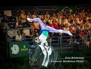 Jeanine van der Sluijs was Canada's highest placed vaulter in the FEI World Female Individual Female Individual Vaulting Championship after finishing in 21st place overall.   Photo Credit: Erin Brinkman for Shannon Brinkman Photo 