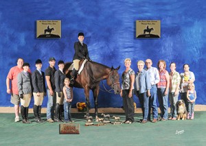 The winner of the $1000 Indian Artifacts Hunter Under Saddle Classic was Whoo Hoo with owners Todd and Laura Salome in the irons, trained by Nicole Giumenti