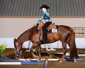 Jessica McAllister and Vinnys Poco Sam at the 2013 Florida Gold Coast QH Show Photo Credit: Shane Rux Photography