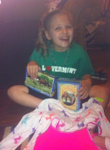 Lex is excited to receive some gifts in the mail. Photo courtesy of Horses For Lex.