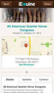 Screen shot of iEquine