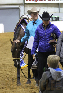 Jay Starnes is greeted by the gate by Logan Starnes.