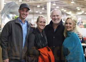 Terry Bradshaw and family pose for a quick snapshot following their World Champion finish in Aged Stallions.