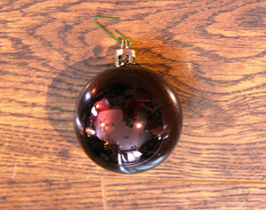 Start with a plain globe ornament. 