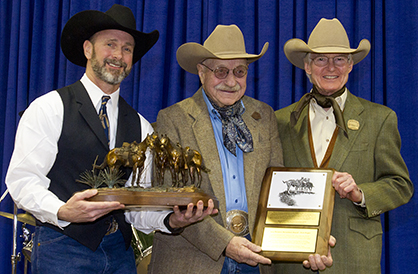 Dick Pieper Accepts Western Horseman Award During 2015 Fort Worth Stock Show