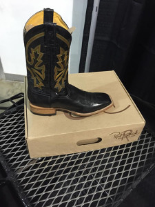 Two pairs of Rod Patrick boots donated by Bobby Smith. 