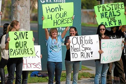 Cal Poly Students Protest Building of New Dorms on Pastureland