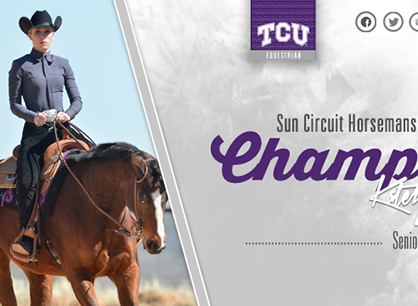 TCU Senior Crowned Sun Circuit Horsemanship Invitational Champion