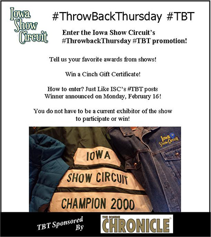 Iowa Show Circuit Throwback Thursday Promotion #2