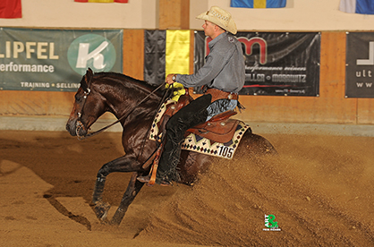 Rudi Kronsteiner and Whizoom Win Equitana Reining Cup