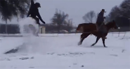 #Fun Friday: A Little Horse Powered Fun on a Snow Day
