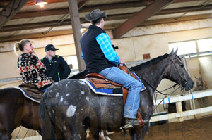 Networking at the horse show