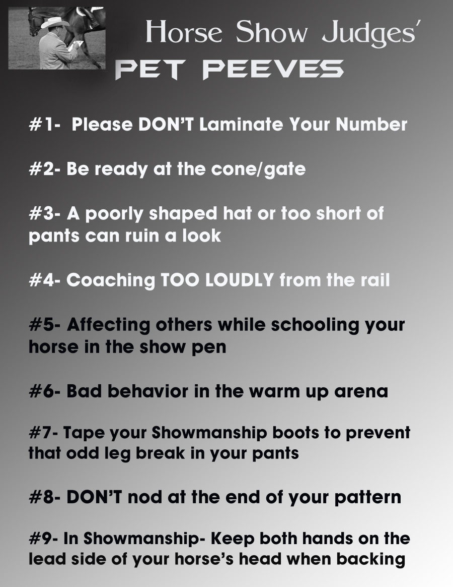 Top 10 Horse Show Judges’ Pet Peeves Equine Chronicle