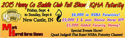 NEW $5,000 3 and Over Novice Horse WP Futurity at Henry County/IQHA Labor Day Futurity