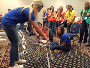 Team-building activities! Photo provided by Mallory Vroegh and YES Convention participants.