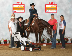 Winning the PCQHA Membership Raffle and the Equine Equipment Savings Toro Lawn Mower prize was long time PCQHA member, Laura Kellejian.