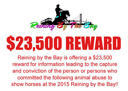 UDPATE: $23,500 Reward Being Offered For Info. About Attacks on 3 Show Horses at Reining By The Bay