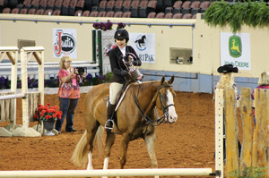 A very excited Erin Gordon after being named the Reserve Champion in Equitation over Fences.