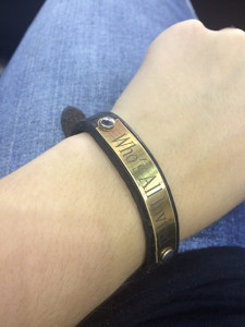 Charlotte Selby's good luck bracelet